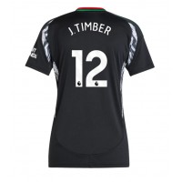 Camiseta Arsenal Jurrien Timber #12 Visitante Equipación para mujer 2024-25 manga corta